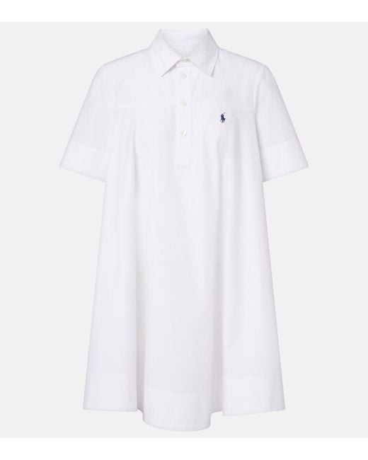 Polo Ralph Lauren White Cotton Shirt Dress