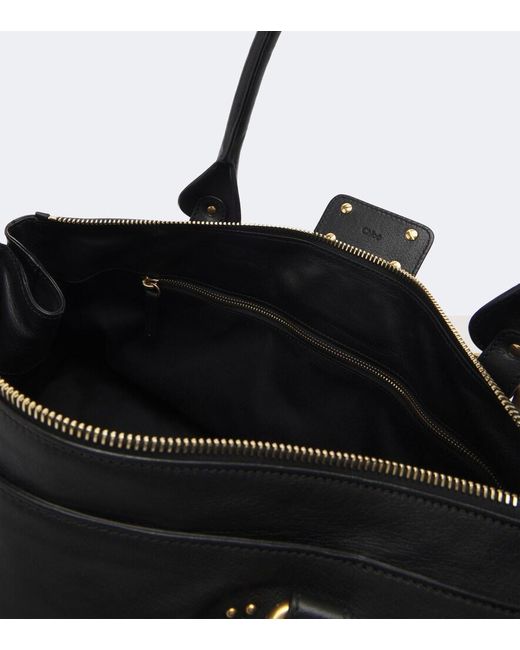 Chloé Black Paddington Xl Leather Shoulder Bag