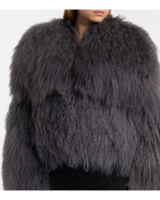 The Attico Black Shearling Jacket
