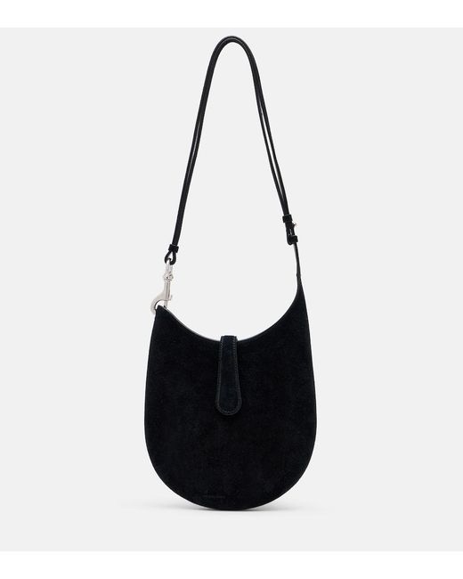 Phoebe Philo Black Mini Bean Sling Suede Shoulder Bag