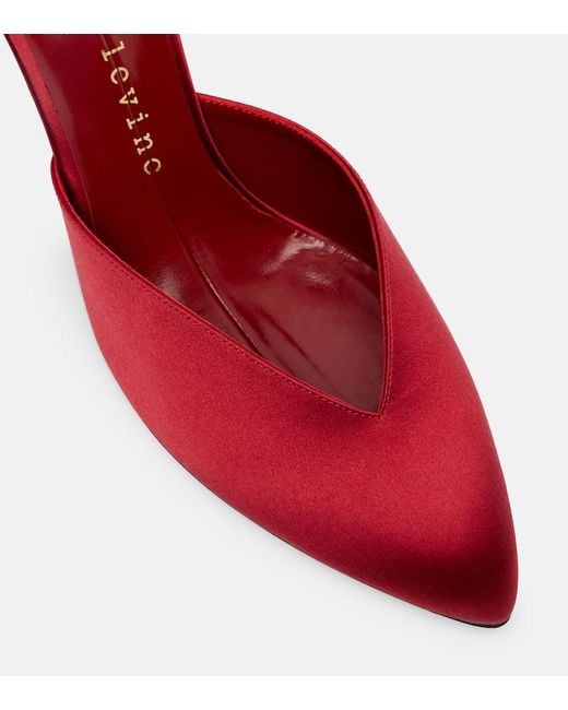 Herbert Levine Red Sitting Pretty Satin Mules