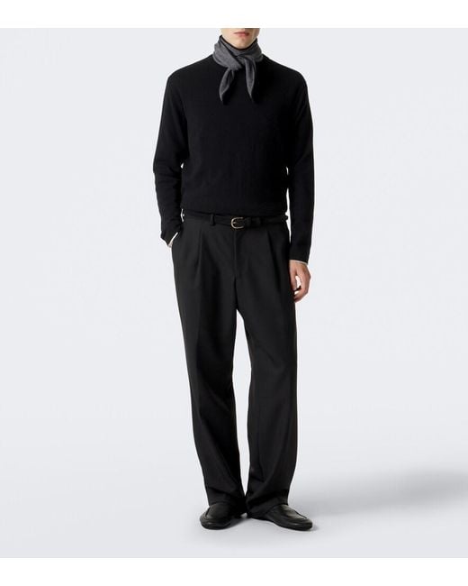 Lisa Yang Gray Chelsea Cashmere Scarf for men