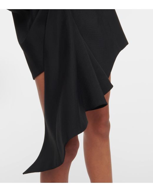 Robe bustier asymetrique Mugler en coloris Black
