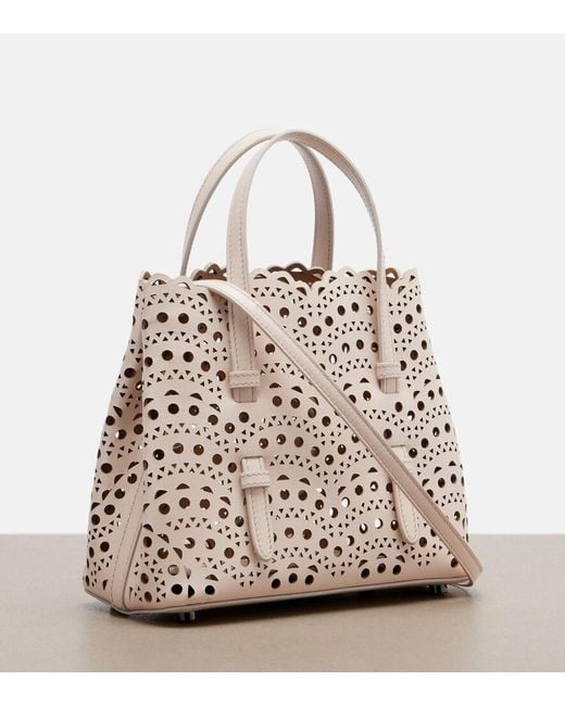 Alaïa Natural Mina 20 Vienne Leather Tote Bag