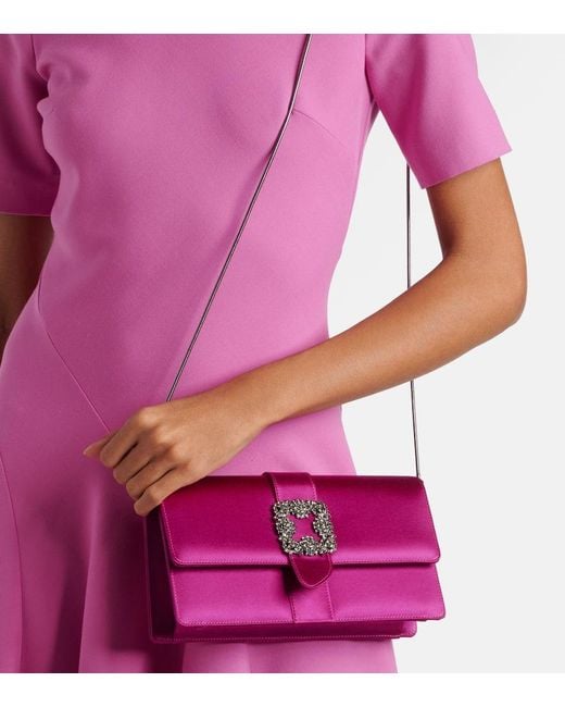 Clutch Capri di Manolo Blahnik in Purple