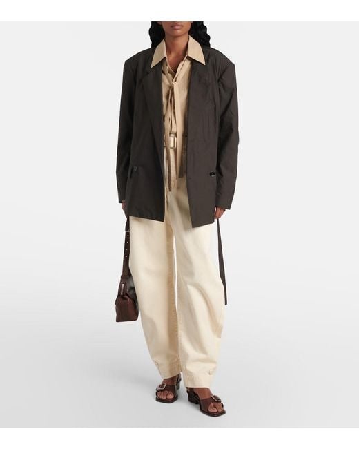 Lemaire Natural Tie-Detail Cotton Shirt