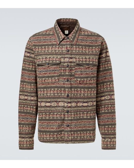 RRL Brown Hector Wool-Blend Overshirt for men