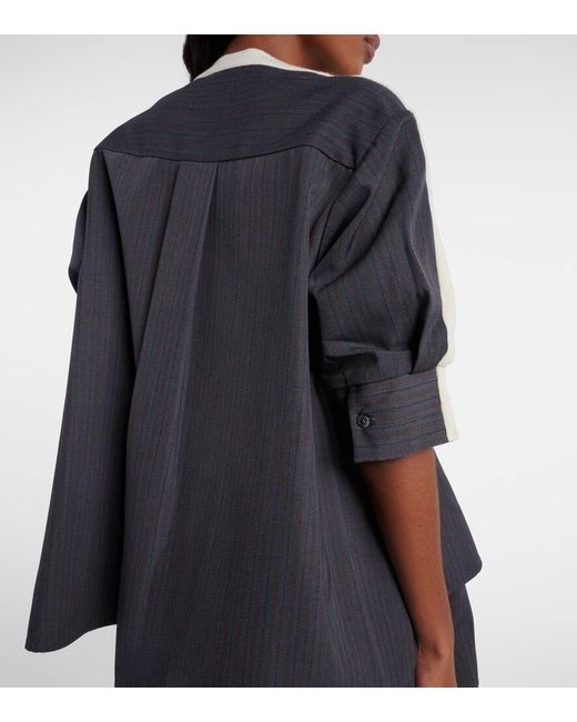 Pull Raye En Laine Sacai en coloris White