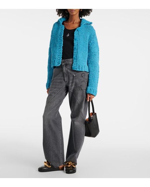 J.W. Anderson Blue Chenille Cardigan