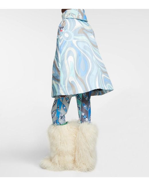 Emilio Pucci Blue X Fusalp Marmo Poncho