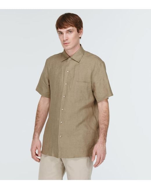 Camicia Da Bowling Andre di Loro Piana in Natural da Uomo