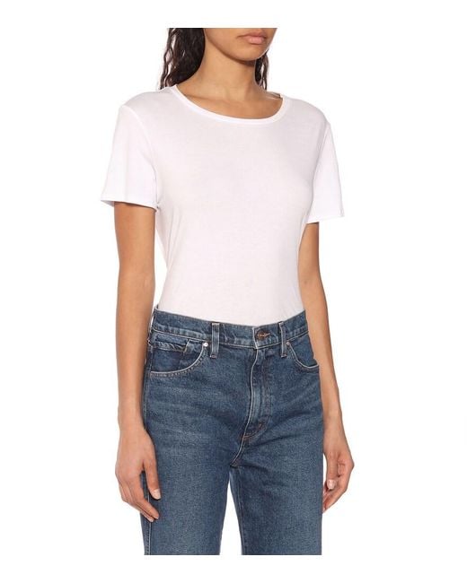 Goldsign Blue High-Rise Cropped Wide-Leg Jeans