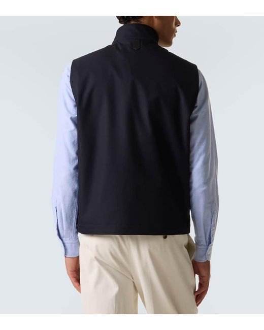 Canali Blue Technical Vest for men