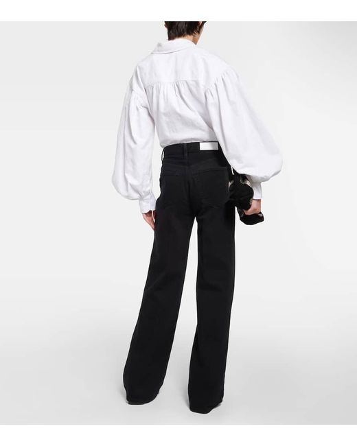 Re/done Blue High-Rise Wide-Leg Jeans '70S Ultra