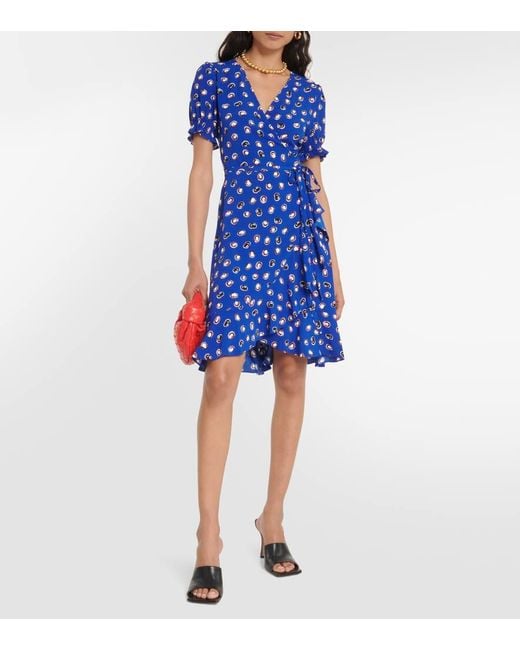 Diane von Furstenberg Blue Duncan Dress By Diane Von Furstenberg