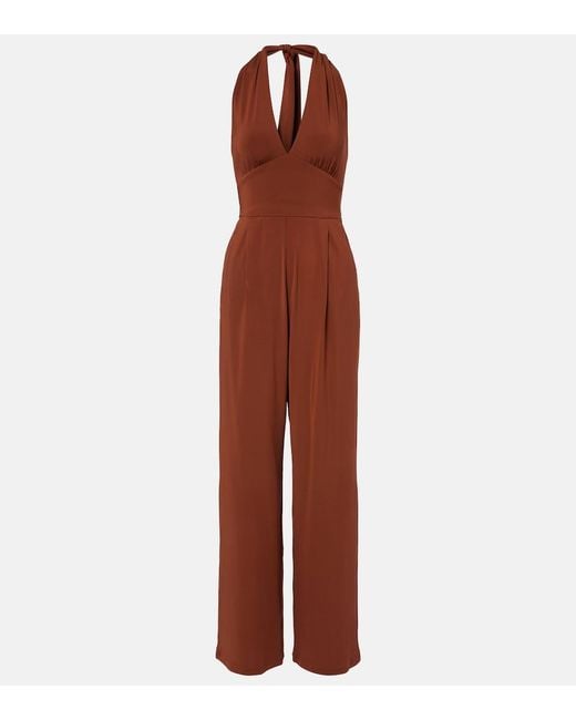 Max Mara Brown Acume Halterneck Jumpsuit