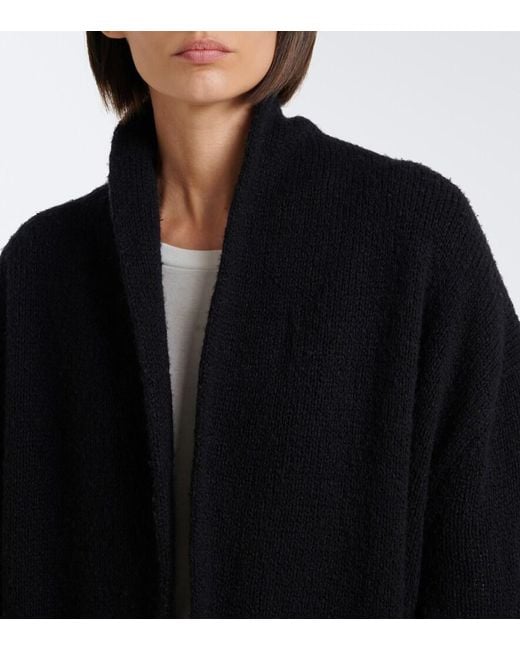 The Row Black Parry Cashmere, Wool, And Silk Cardigan