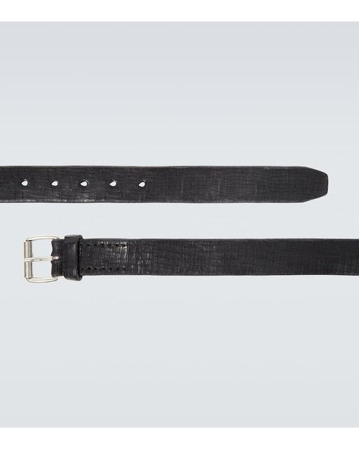 Our Legacy Black Distressed Leather Belt for men