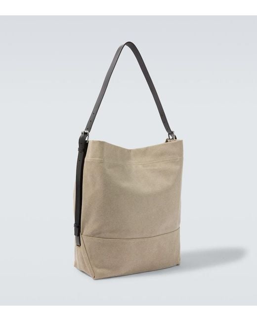 Lemaire Tote Bag Belted Aus Canvas in Natural für Herren