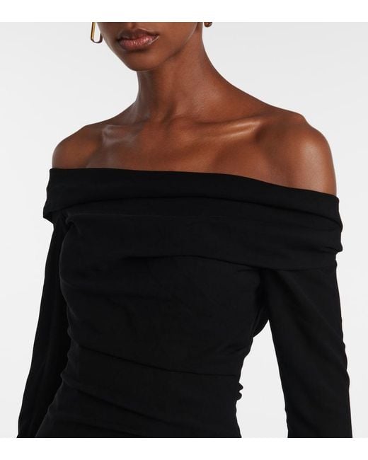 Marmar Halim Black Draped Gown
