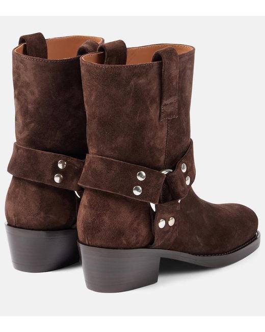 Paris Texas Brown Roxy 45 Suede Biker Boots