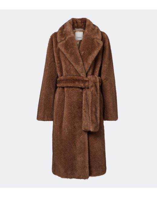 Abrigo Envolvente Con Cinturon Max Mara de color Brown
