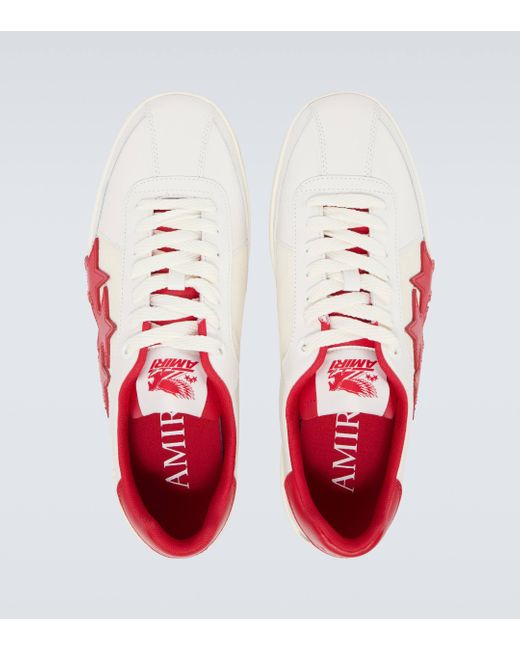 Amiri Red Pacific Leather Sneakers for men