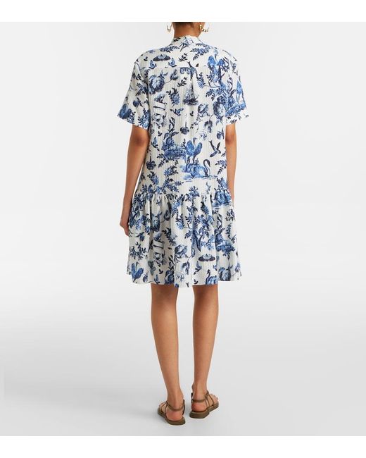 Erdem Blue Floral Minidress
