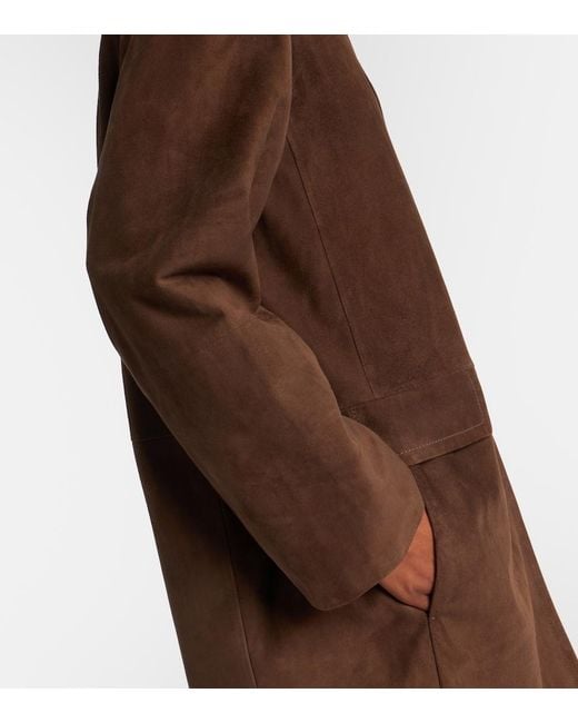 Max Mara Brown Ortensia Suede Coat