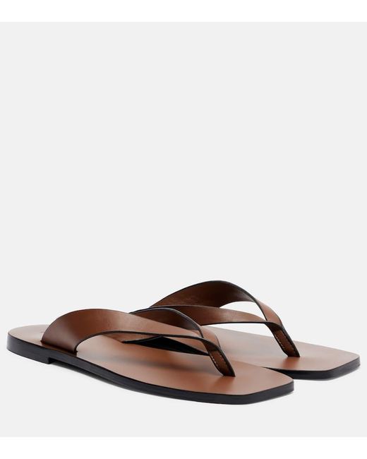 A.Emery Brown Kinto Leather Thong Sandals
