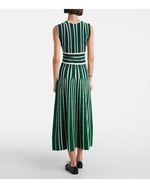 Max Mara Green Maxikleid Tallone Aus Strick