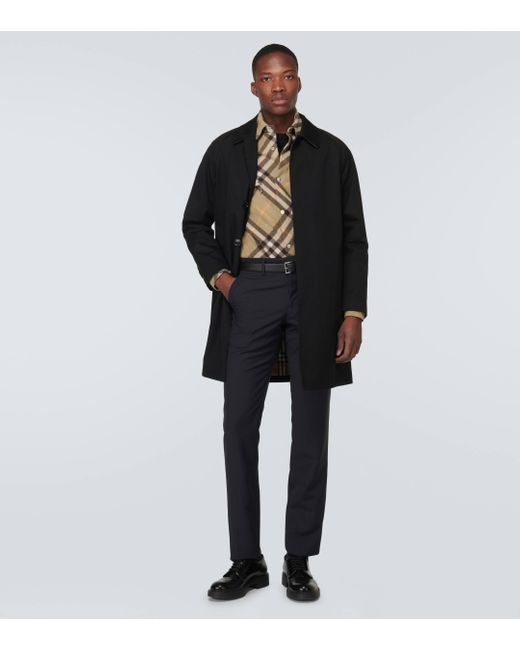 Manteau Camden en gabardine de coton Burberry pour homme en coloris Black