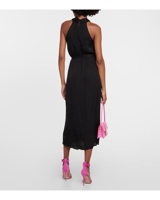 Velvet Black Stephanie Halterneck Midi Dress