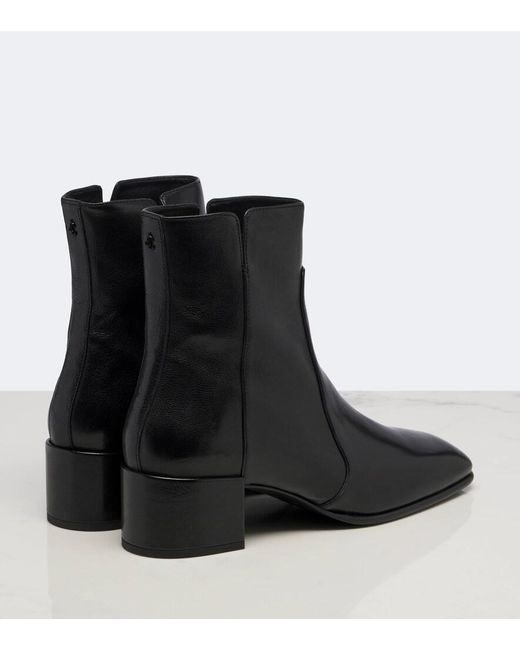 Jimmy Choo Black Eliot Leather Ankle Boots