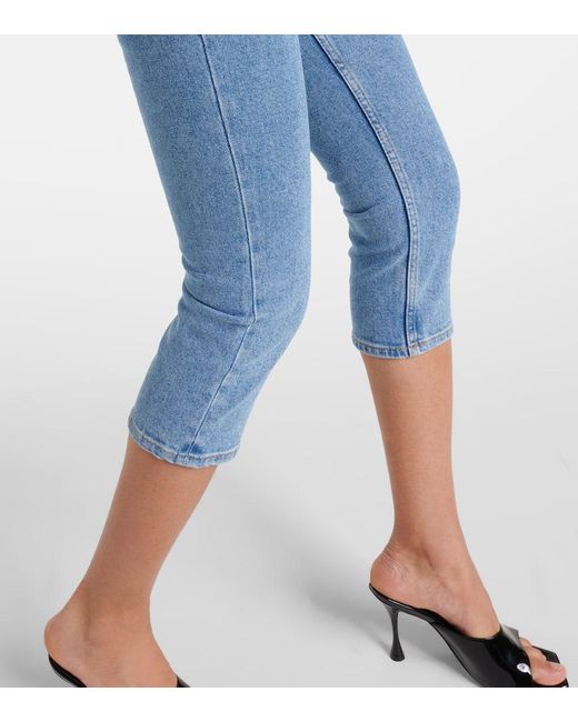 Jeans skinny de tiro alto Magda Butrym de color Blue