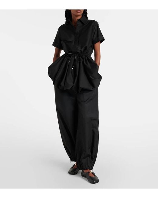 Loewe Black Minikleid Balloon Aus Gabardine