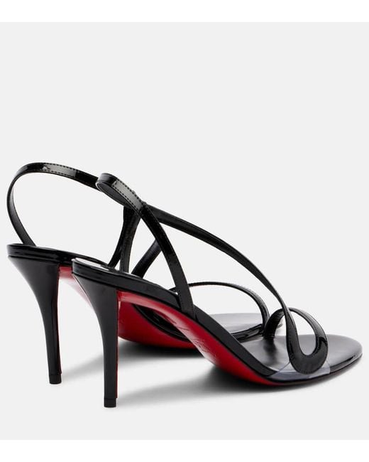 Sandalias Rosa Z 80 De Charol Christian Louboutin de color Black