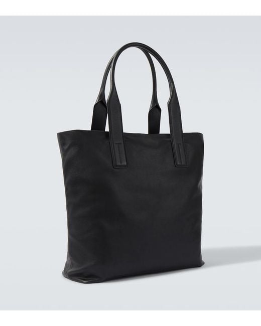 Tom Ford Black Leather Tote Bag for men
