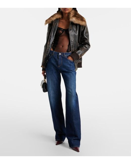 Dolce & Gabbana Blue Mid-Rise Flared Jeans