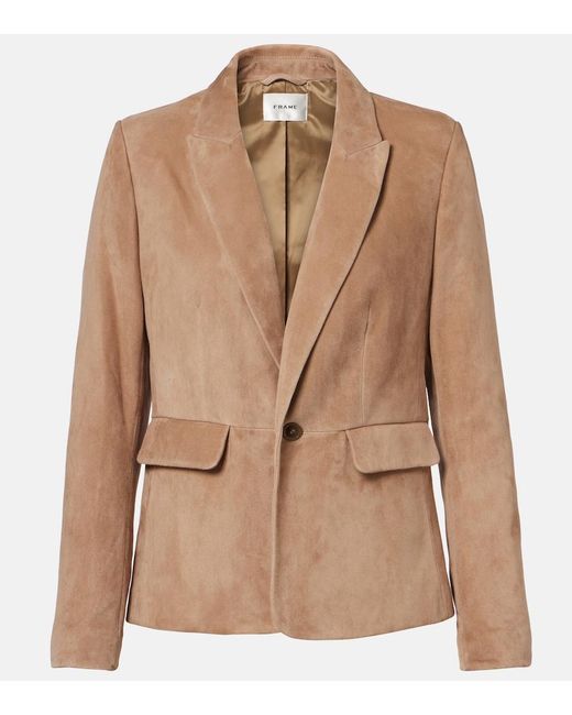 FRAME Natural Suede Blazer