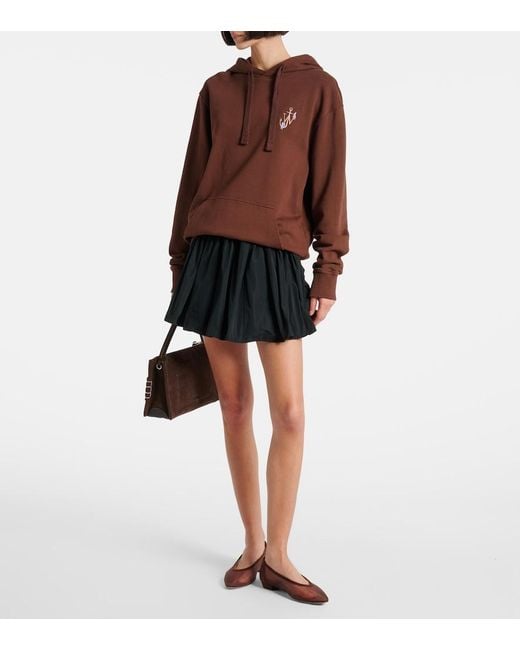 Gianvito Rossi Brown Amelia Suede-Trimmed Organza Ballet Flats