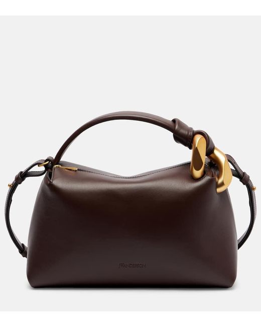 J.W. Anderson Brown Tote Bag Jwa Corner Aus Leder