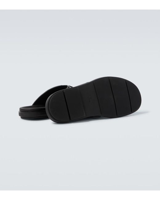 Prada Black Leather Sandals for men