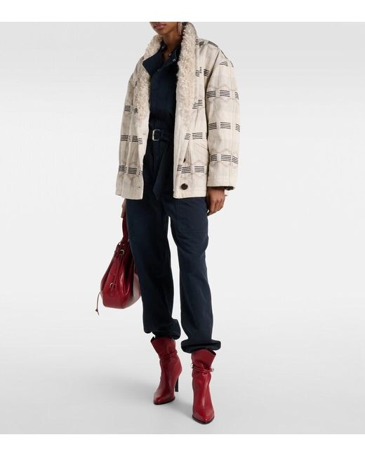 Isabel Marant Natural Qayla Cotton-Blend Jacquard Jacket