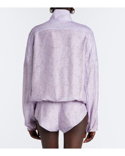 Christopher Esber Purple Light Leak Jacquard Romper