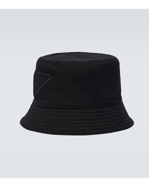 Prada Black Re-Nylon Bucket Hat for men