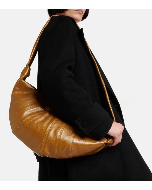 Lemaire Metallic Croissant Medium Faux Leather Shoulder Bag