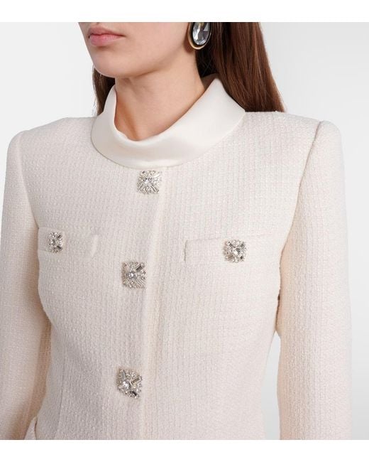 Robe En Tweed A Ornements Self-Portrait en coloris Natural