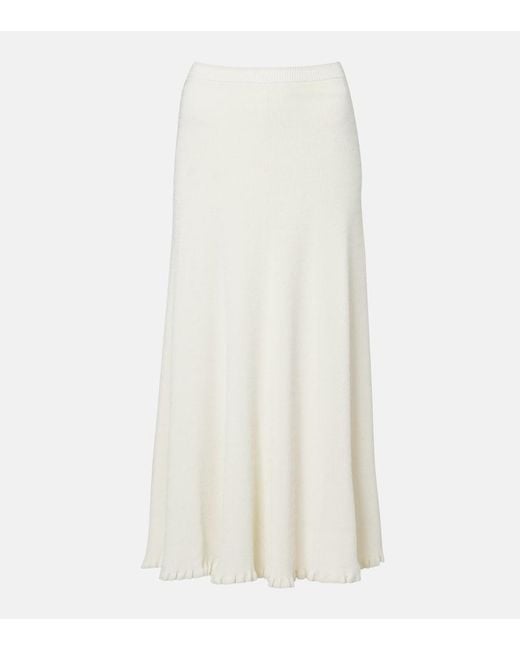 Proenza Schouler White Label Stina Ribbed-Knit Midi Skirt