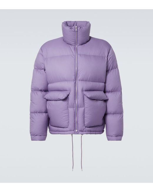 Auralee Purple Ripstop Down Jacket for men